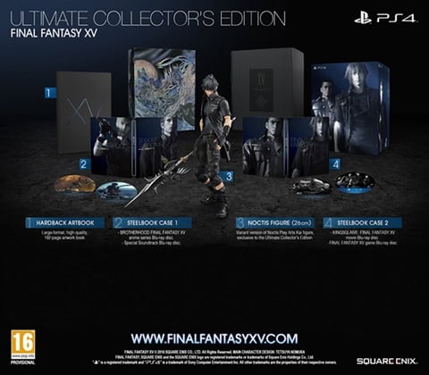 Final Fantasy XV Ult.Ed. con Figura Noctis,Libro, Caja Metálica (4 Discos)