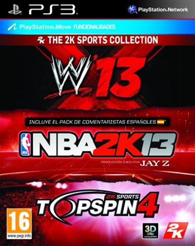 NBA 2K13 + Top Spin 4 + WWE 13