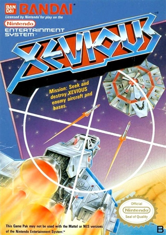 Xevious, + Manual, Caja