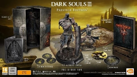 Dark Souls III: Prestige Ed. (2 Figuras+Parches+Libro de Arte+Mapa+CD)