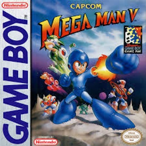 Mega Man V, + Manual, Caja